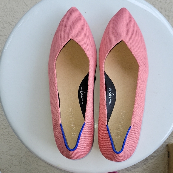 Rothys High Point In Tulip Flat Shoes With "In Love Insole" Size 7 5 - Picture 1 of 9